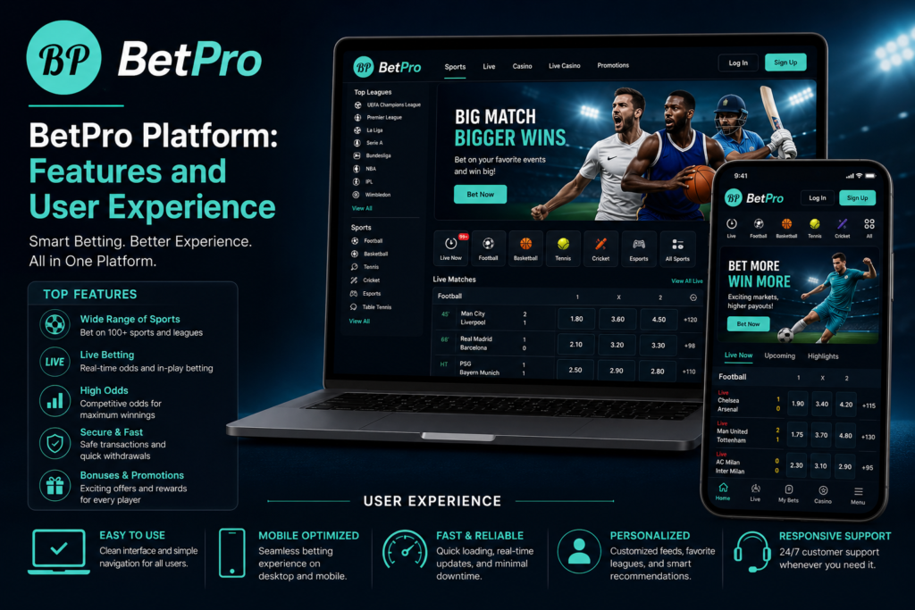 BetPro Platform Features and User Experience